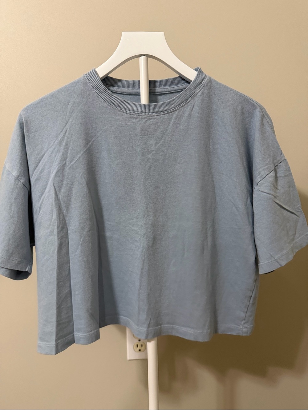 SO Boxy Crewneck Tee in Pale Blue